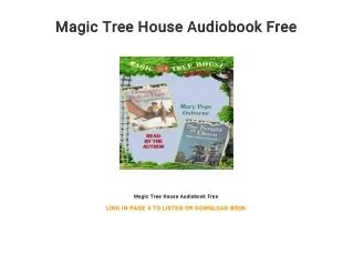 Magic Tree House audio presentation